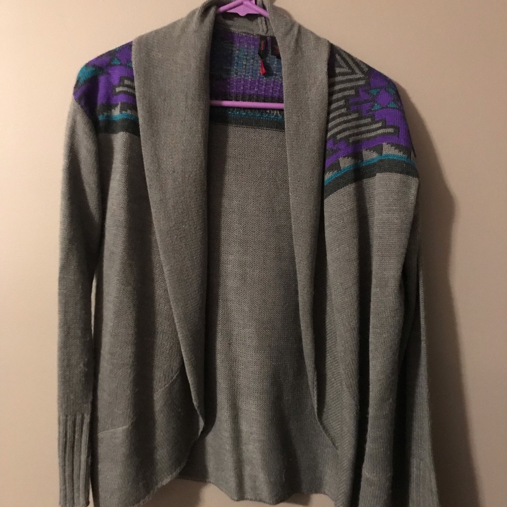 Aztec grey cardigan